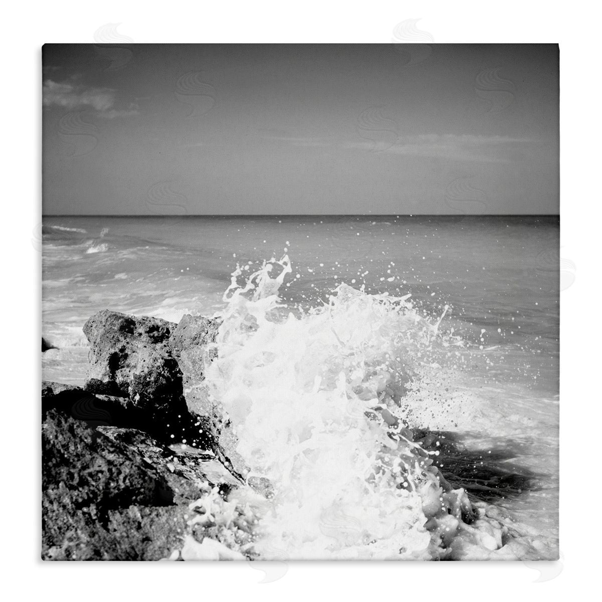 Splashing Rough Waters Canvas Wall Art, Home Decor by Susan Bryant