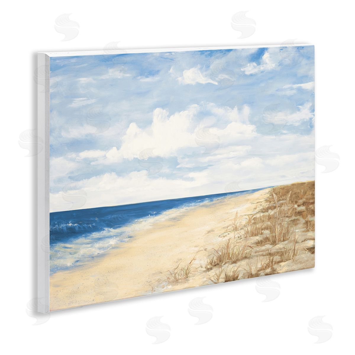 Calm Beach Painting Wood Plaque Wall Art, Home Decor by Julie DeRice