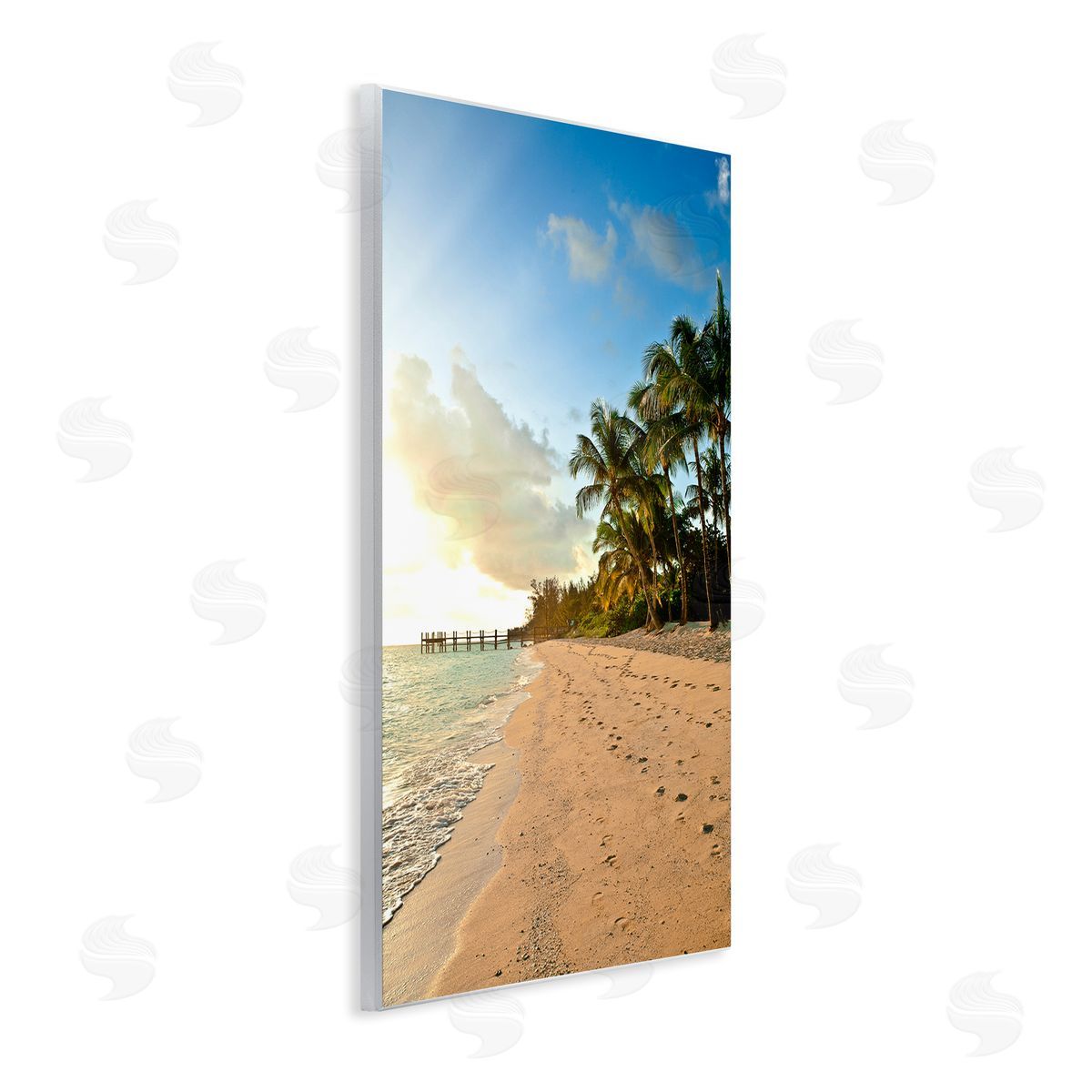 Sandy Footprints Shore Wood Plaque Wall Art, Home Decor by Susan Bryant