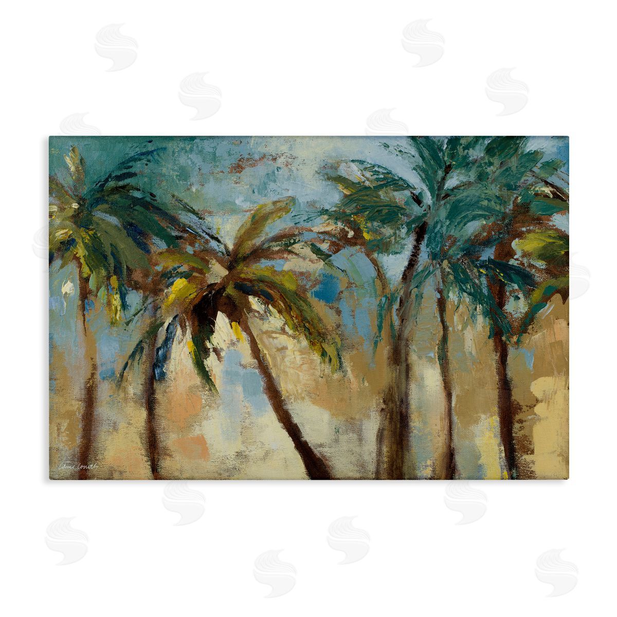 Abstract Brushed Palms Canvas Wall Art, Home Decor by Lanie Loreth