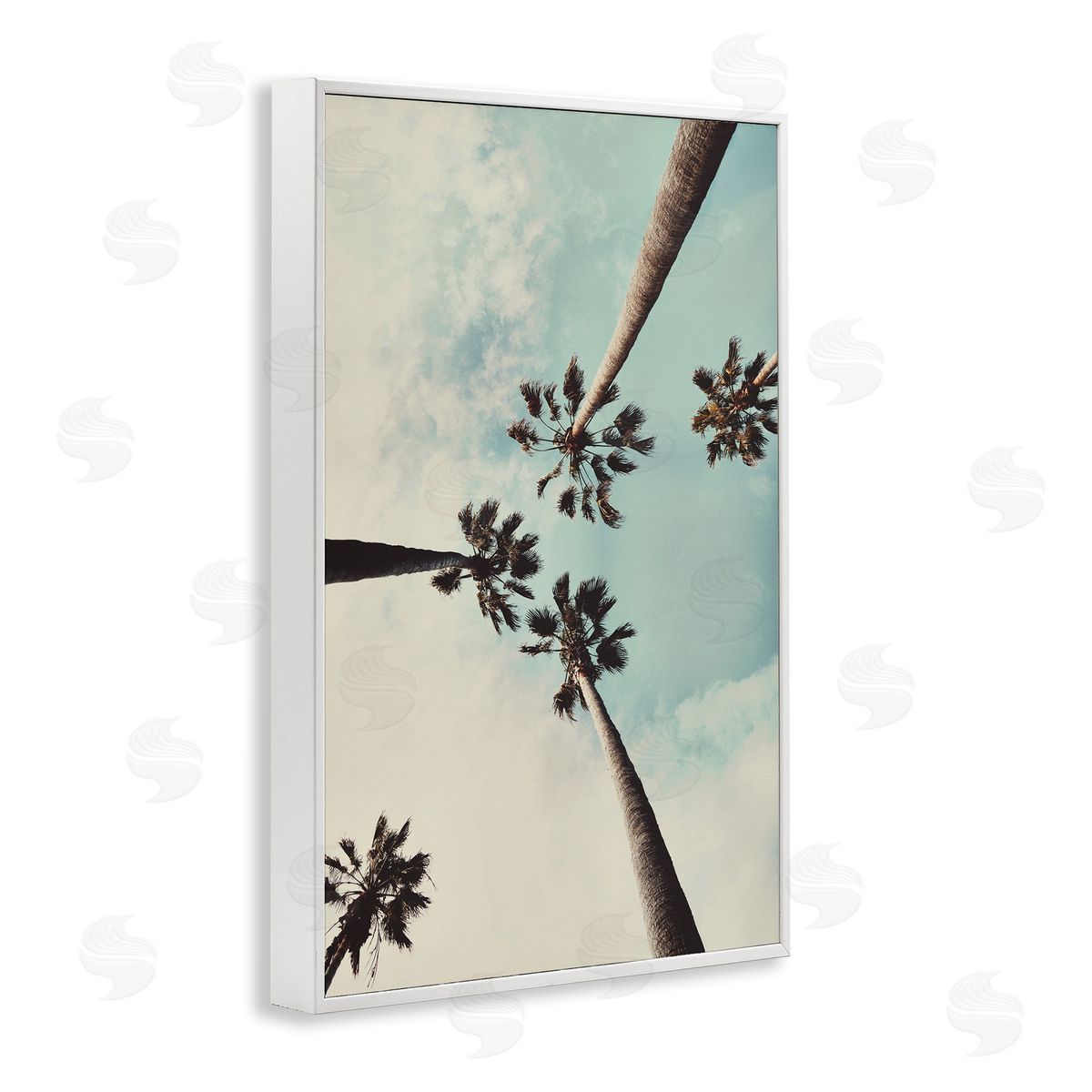 Centric Tropical Palms White Frame Print Wall Art, Home Decor by Wil Stewart