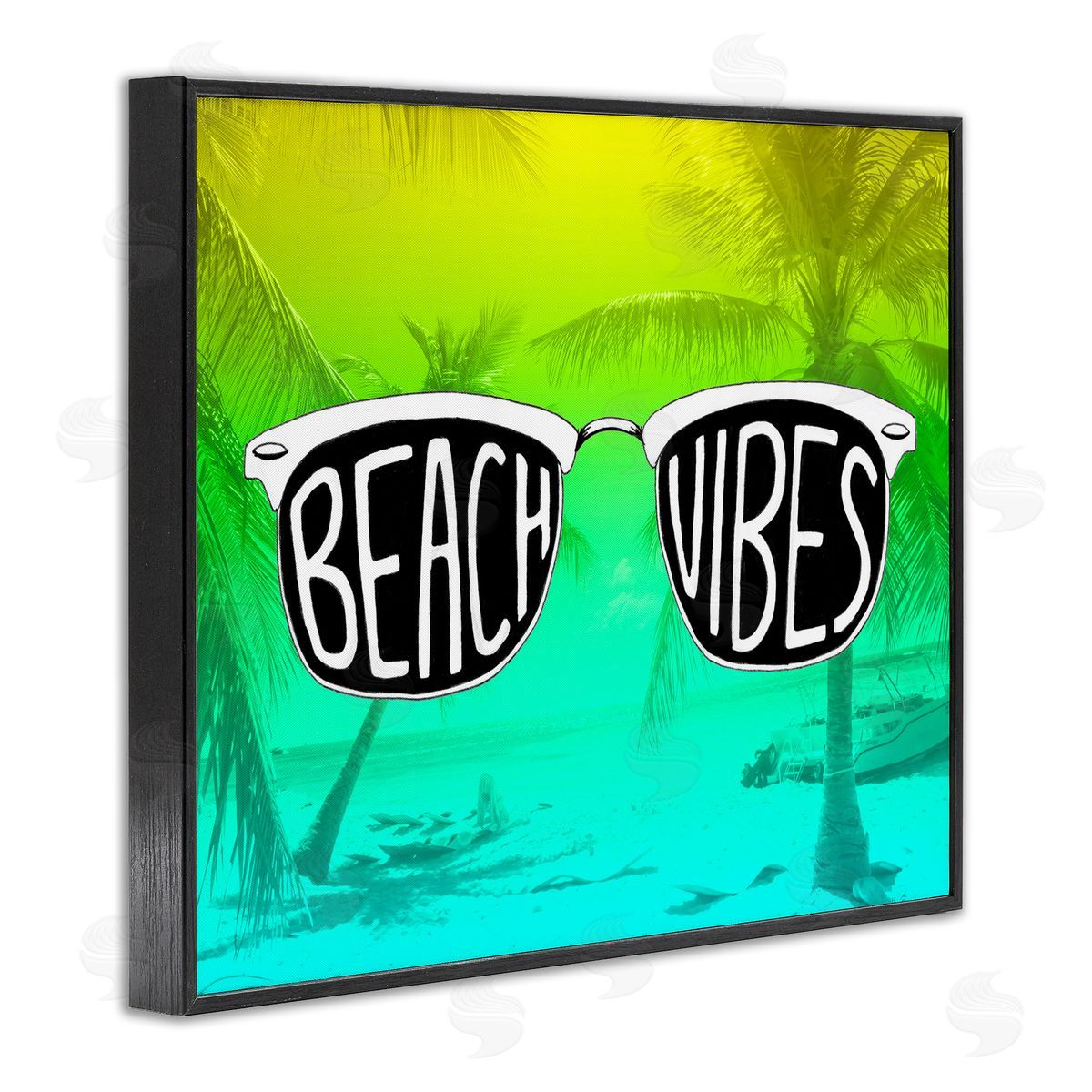 Beach Vibes Sunglasses Black Frame Print Wall Art, Home Decor by Emily Navas