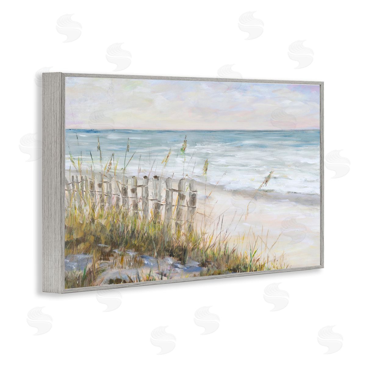 Beach Tide Pools Grey Frame Print Wall Art, Home Decor by Julie DeRice