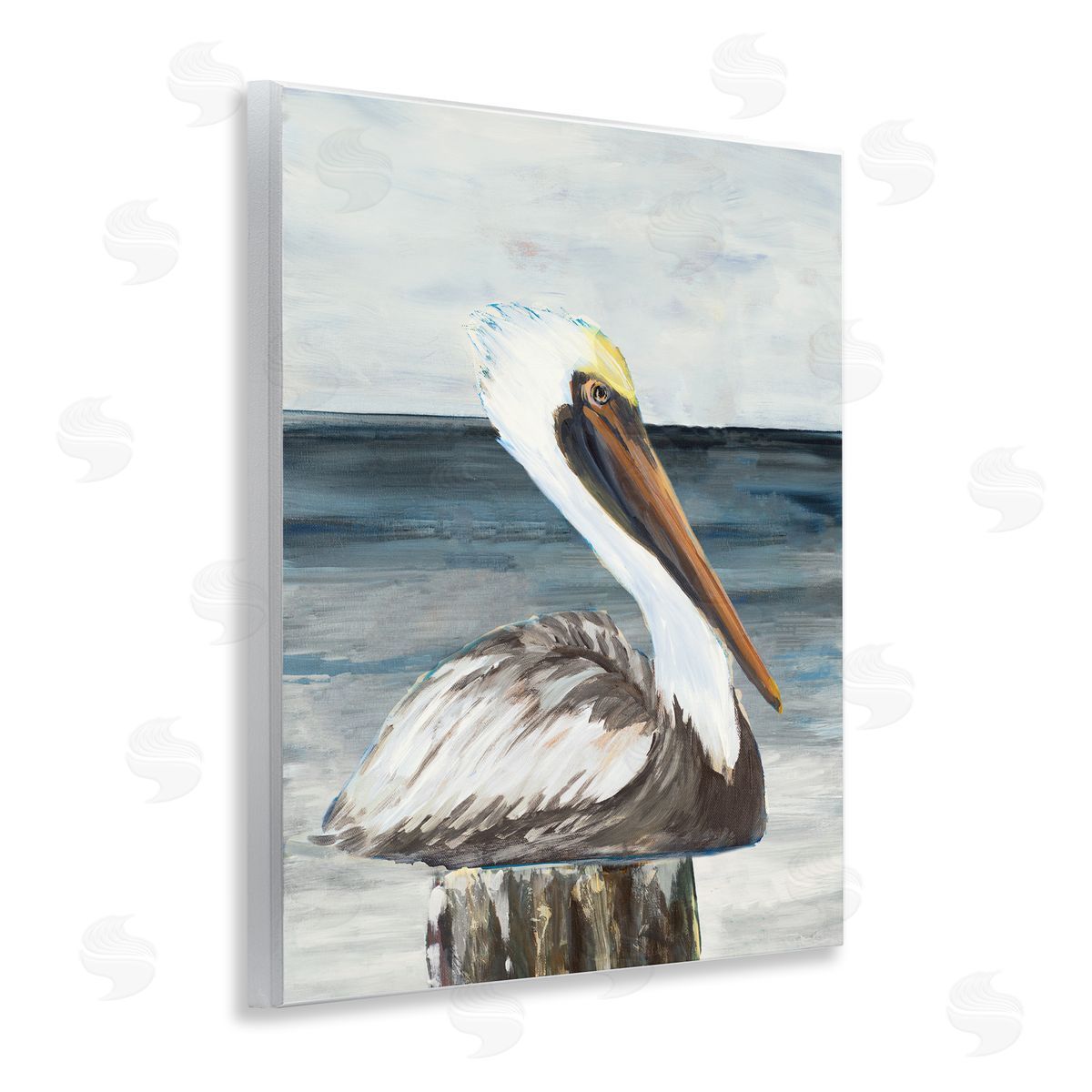 Resting Beach Pelican Wood Plaque Wall Art, Home Decor by Julie DeRice
