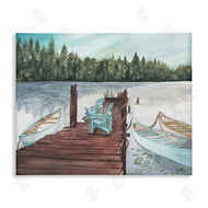 Elizabeth Medley | Canoes at Lake Dock