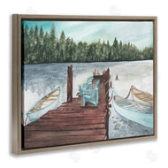Elizabeth Medley | Canoes at Lake Dock