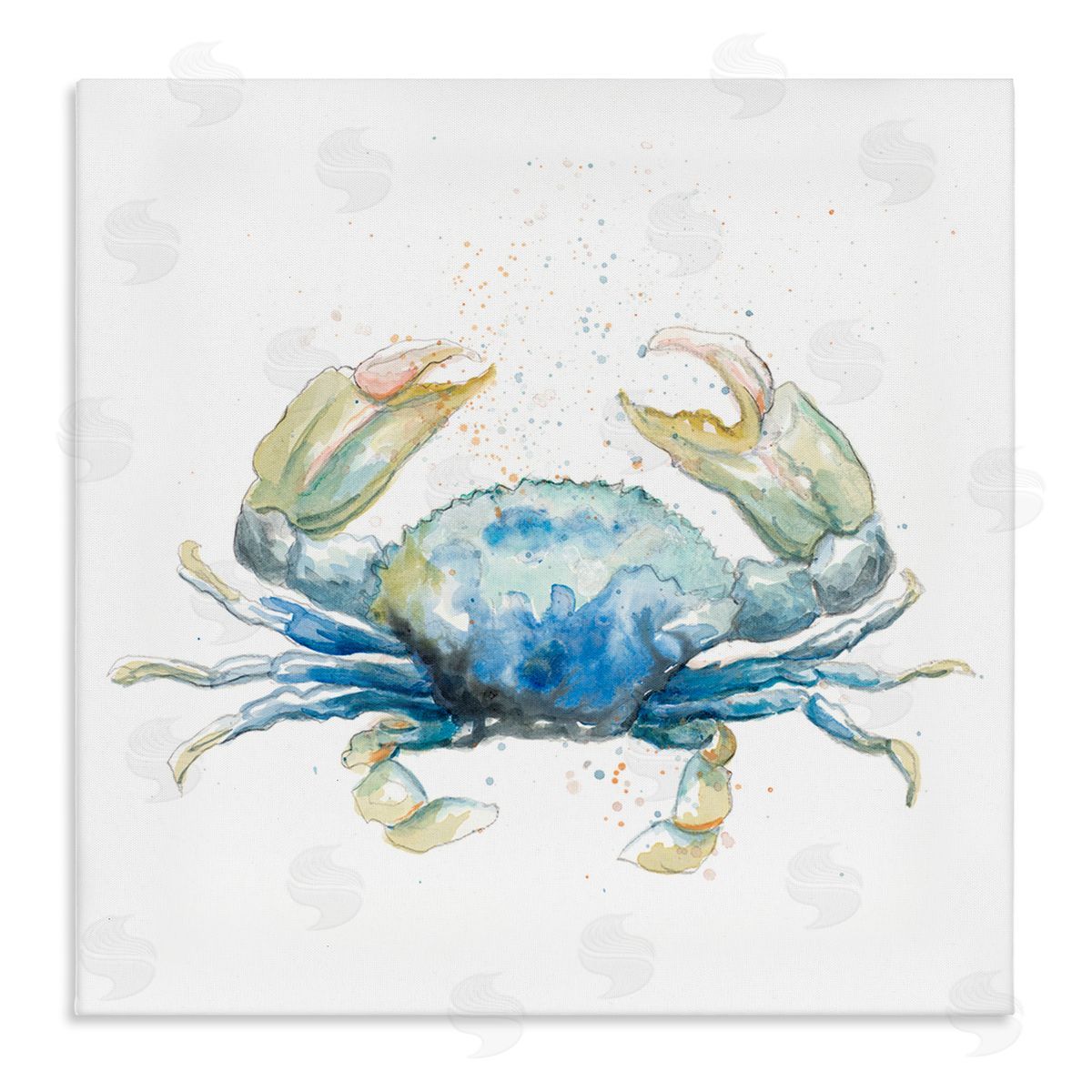 Modern Speckled Crab Canvas Wall Art, Home Decor by Patricia Pinto