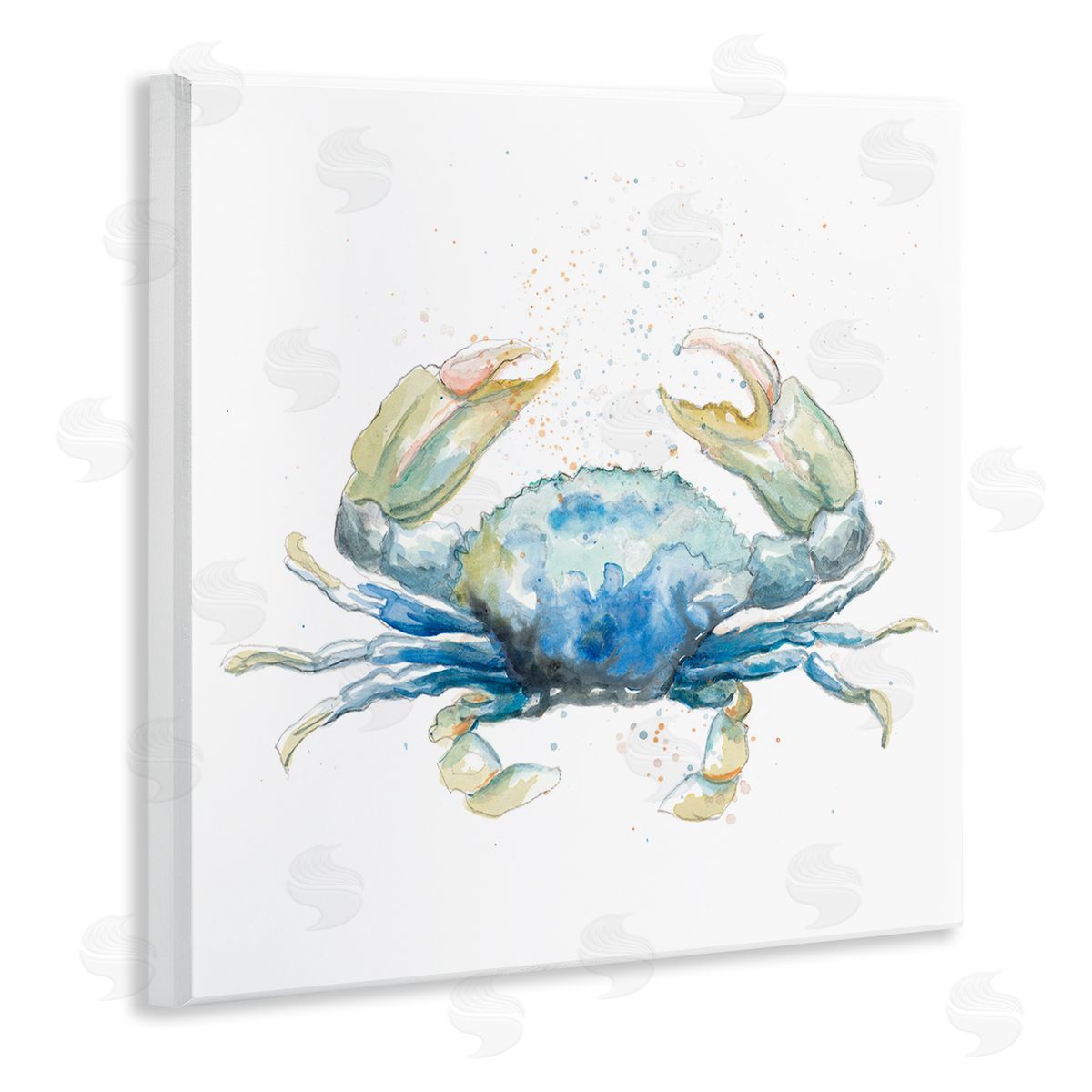 Modern Speckled Crab Wood Plaque Wall Art, Home Decor by Patricia Pinto