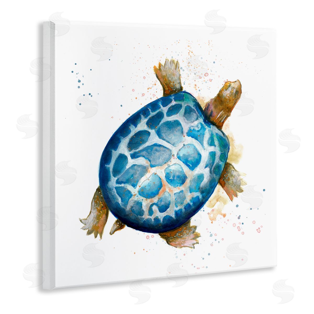 Modern Speckled Turtle Wood Plaque Wall Art, Home Decor by Patricia Pinto