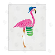 Julie DeRice | Flamingo with Beach Bag