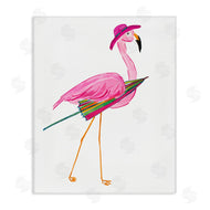 Julie DeRice | Flamingo with Beach Umbrella