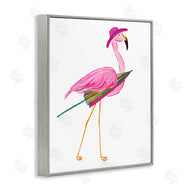 Julie DeRice | Flamingo with Beach Umbrella