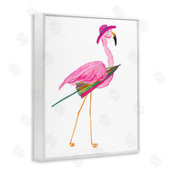 Julie DeRice | Flamingo with Beach Umbrella