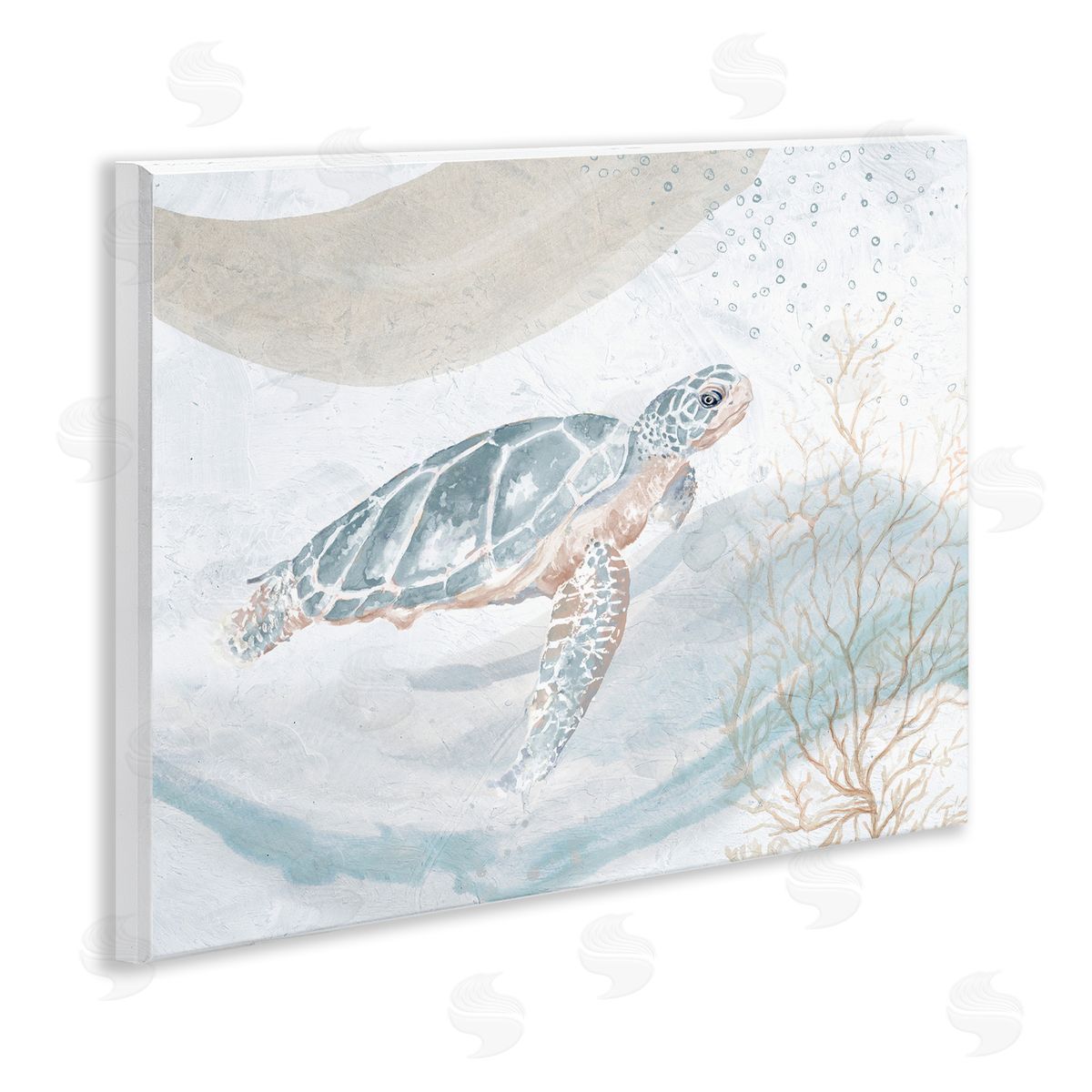 Turtle Watercolor Style Wood Plaque Wall Art, Home Decor by Patricia Pinto