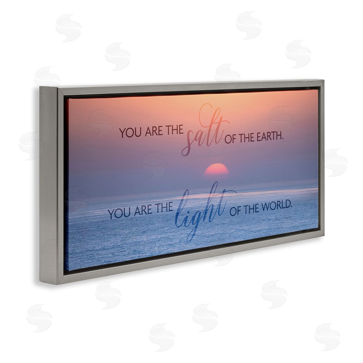 Light Of The World Grey Floating Frame Canvas Wall Art, Home Decor by Kathy Mansfield