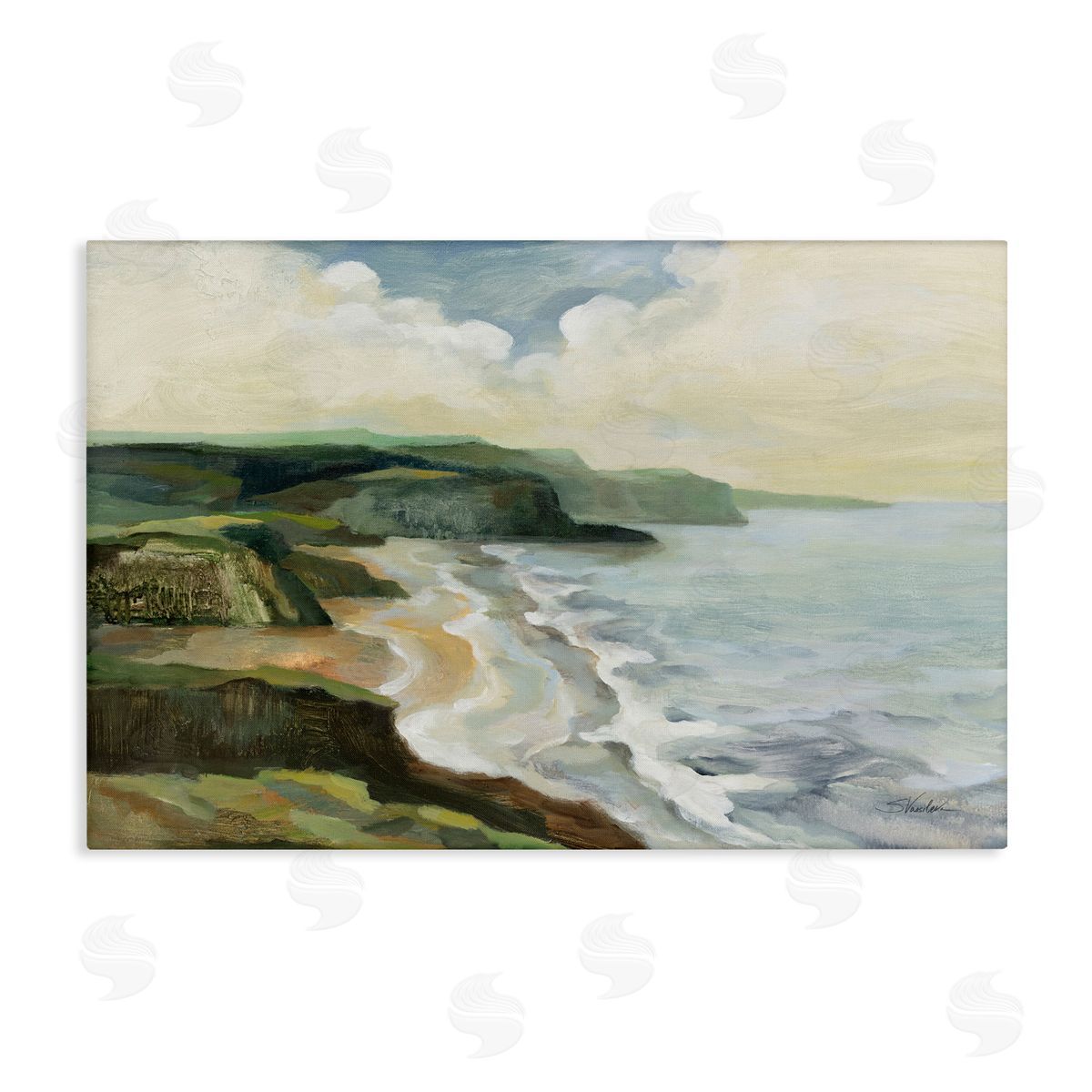 Irish Coast Cliffs Canvas Wall Art, Home Decor by Silvia Vassileva