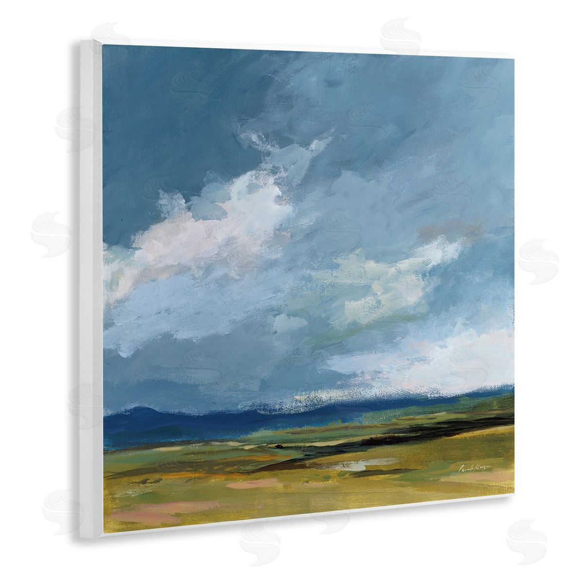 August Storm Landscape Wood Plaque Wall Art, Home Decor by Pamela Munger
