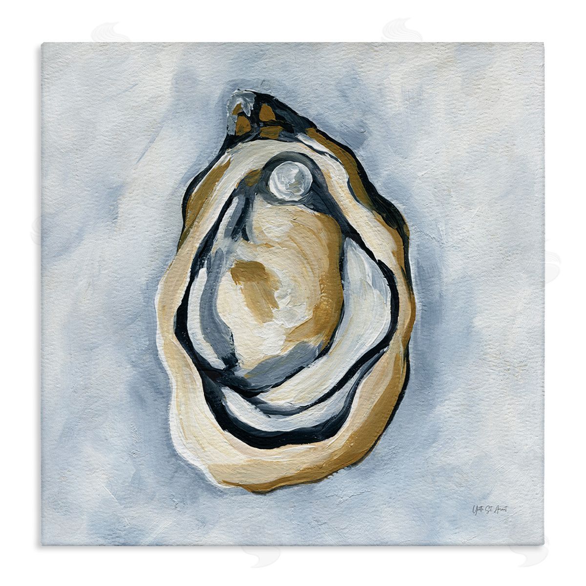 Oyster with Pearl Canvas Wall Art, Home Decor by Yvette St. Amant