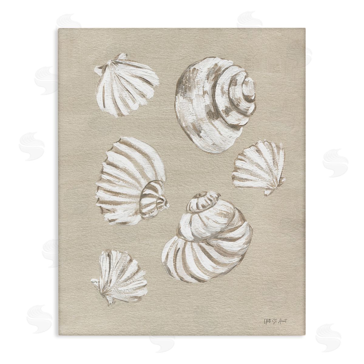 Beach Shell Treasures Canvas Wall Art, Home Decor by Yvette St. Amant