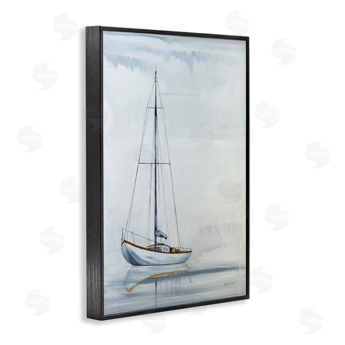 Sail The Horizon Black Frame Print Wall Art, Home Decor by Yvette St. Amant