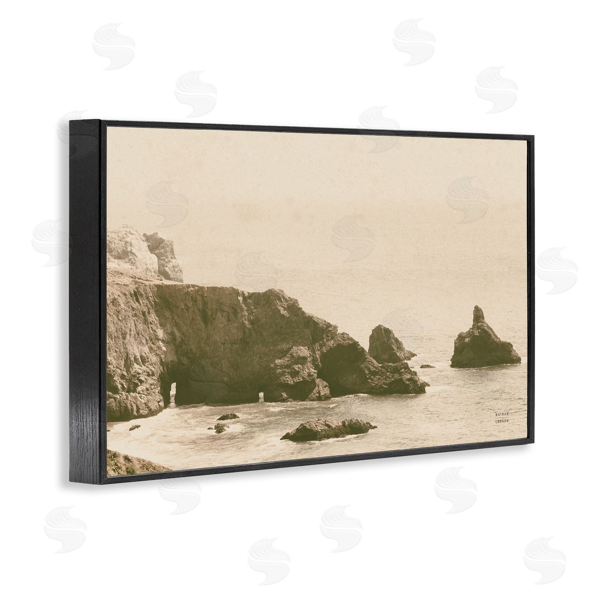 Passing Through Cove Black Frame Print Wall Art, Home Decor by Nathan Larson