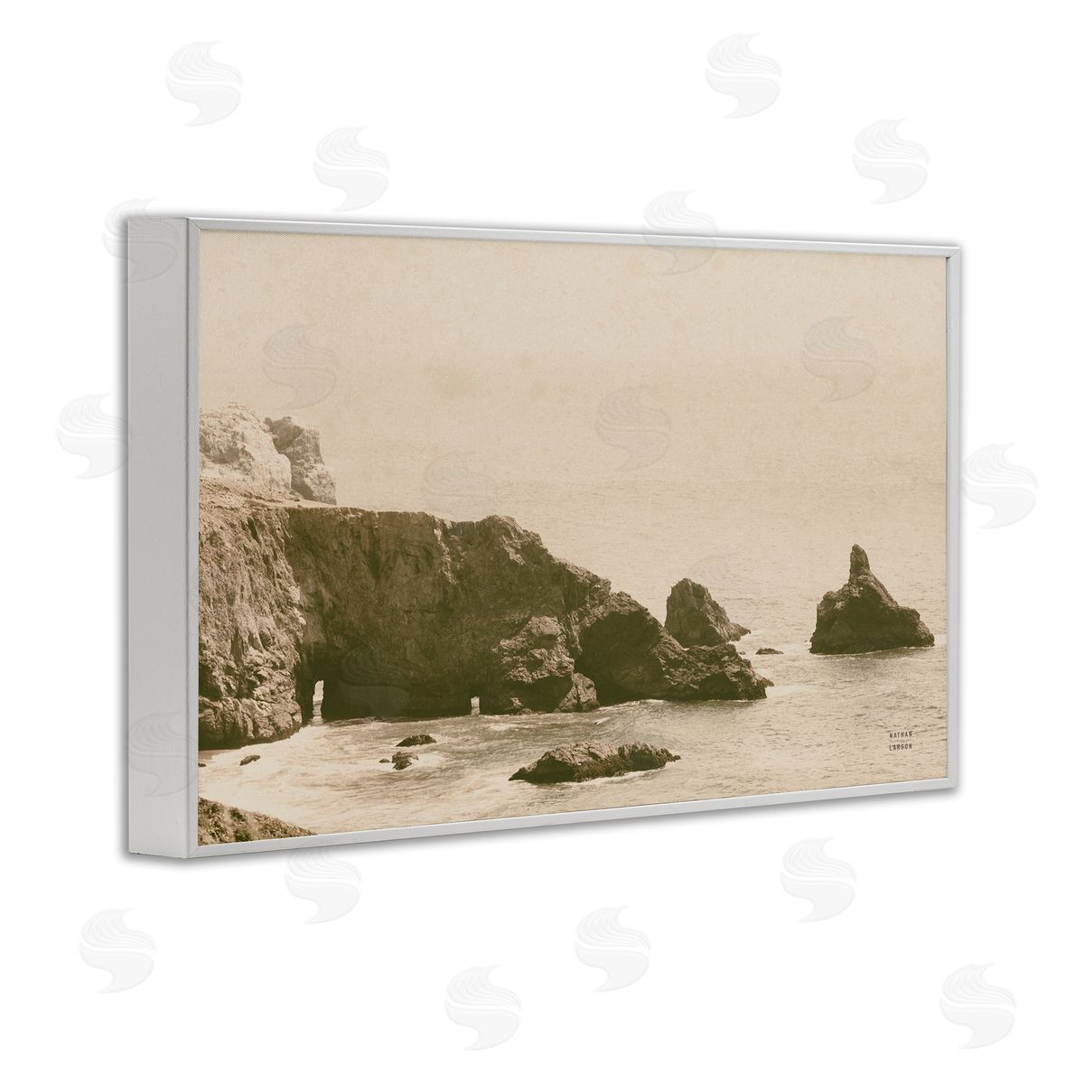 Passing Through Cove White Frame Print Wall Art, Home Decor by Nathan Larson