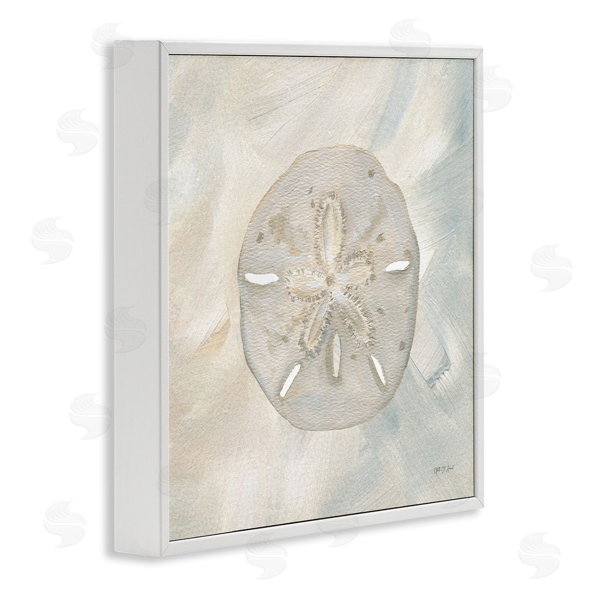 Soft Sand Dollar White Frame Print Wall Art, Home Decor by Yvette St. Amant