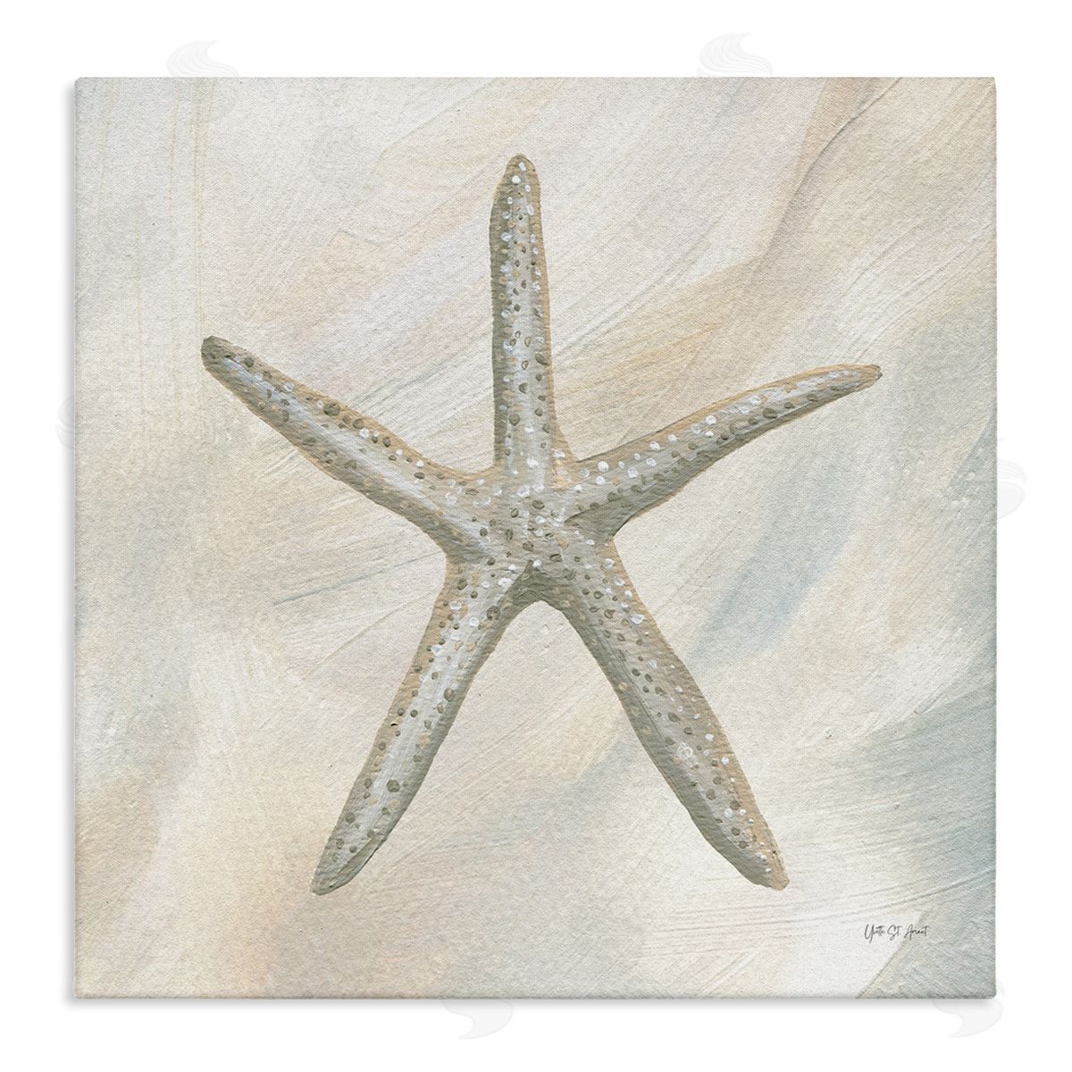 Minimal Beige Starfish Canvas Wall Art, Home Decor by Yvette St. Amant