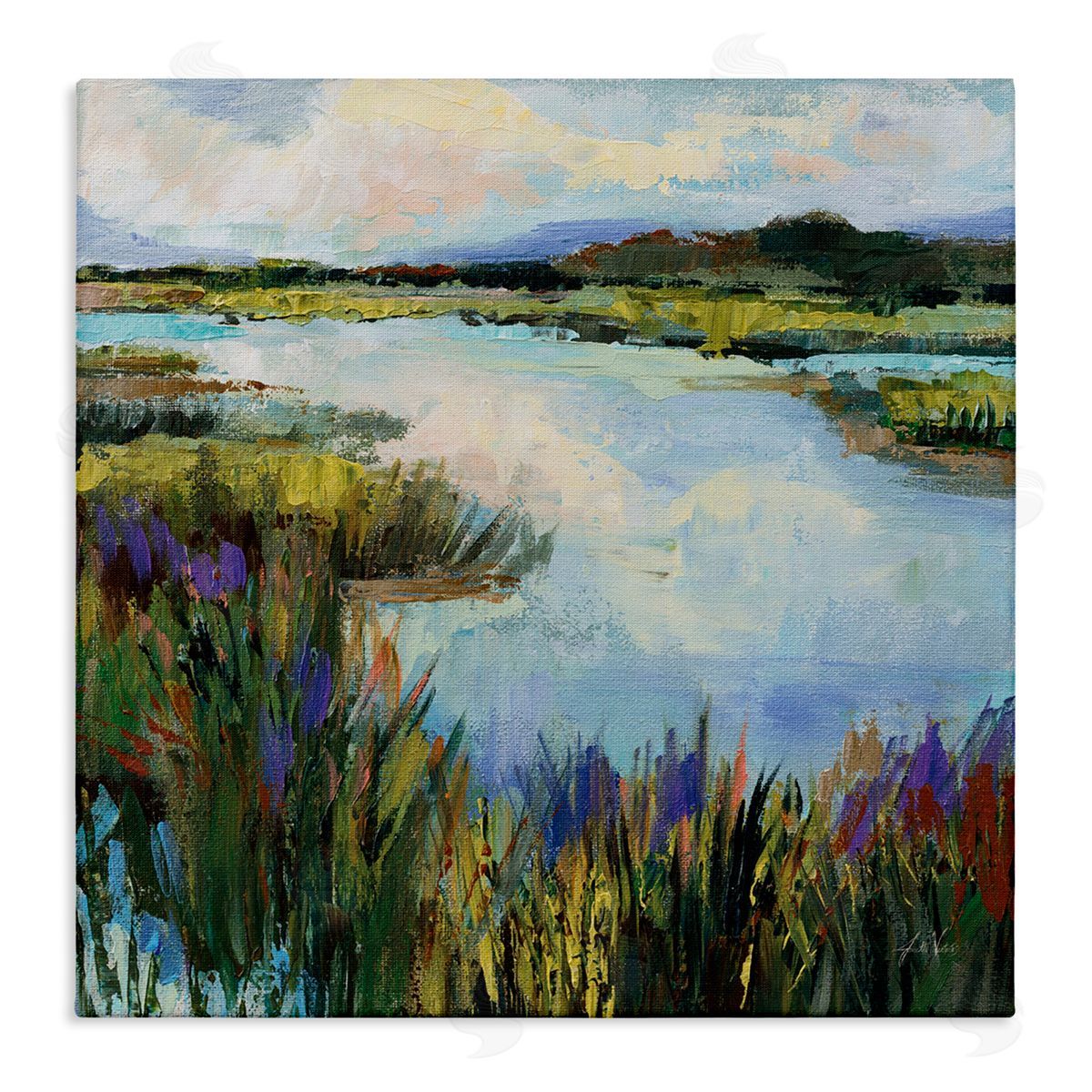 Rural Stream Nature Canvas Wall Art, Home Decor by Jeanette Vertentes