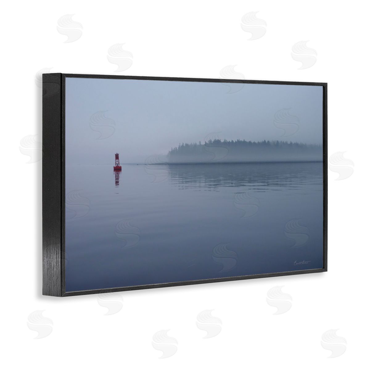 Penobscot Bay Landscape Black Frame Print Wall Art, Home Decor by Belinda Aldrich