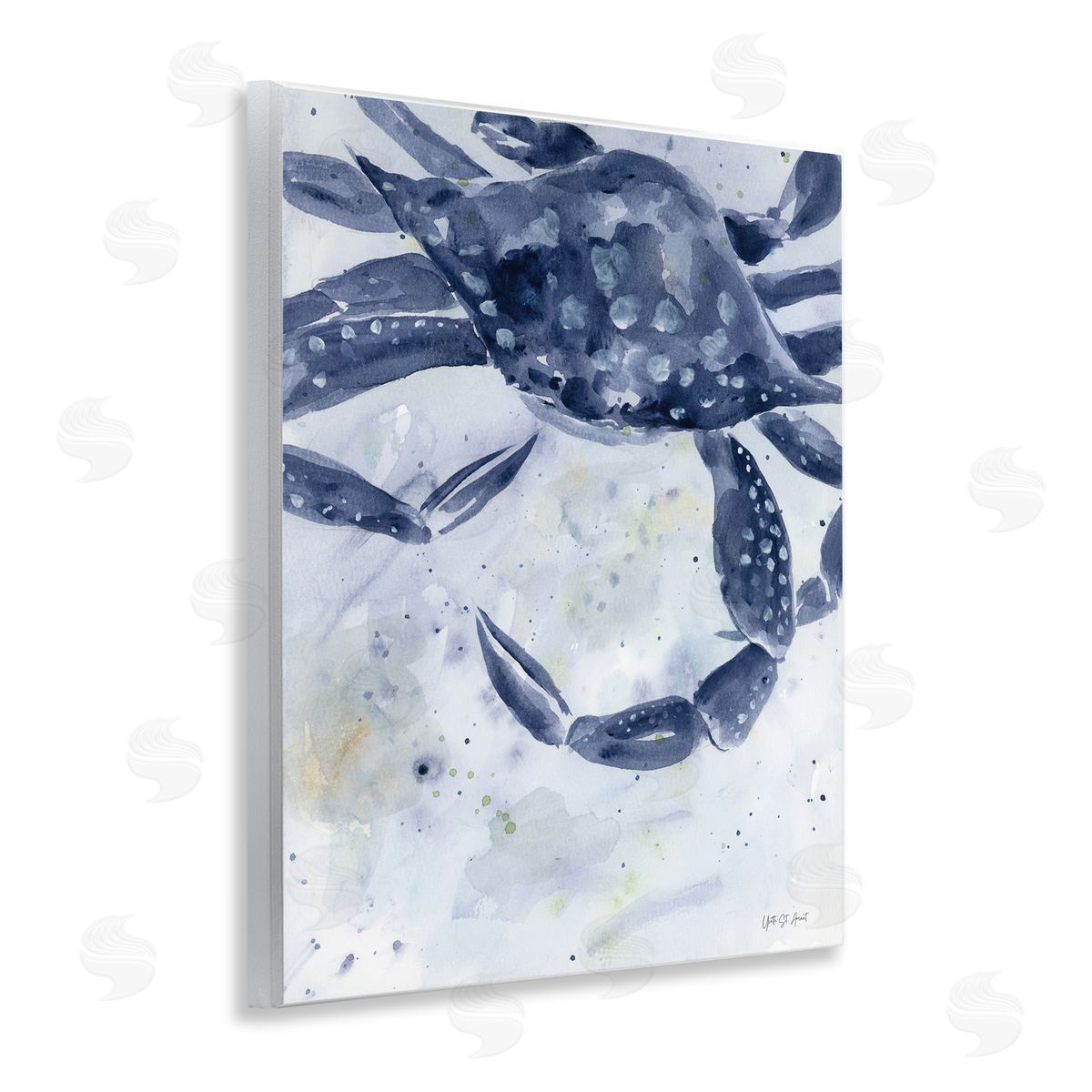 Swimming Blue Crab Wood Plaque Wall Art, Home Decor by Yvette St. Amant
