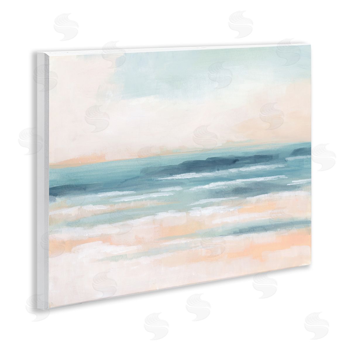 Pastel Beach Coast Wood Plaque Wall Art, Home Decor by June Erica Vess