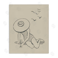 Grace Popp | Girl on Beach Sketch