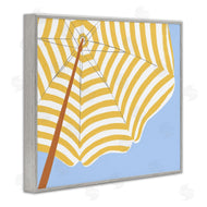 June Erica Vess | Yellow and White Umbrella