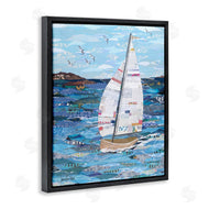 Jennifer Peck | Collaged Sailboat Scene