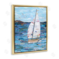 Jennifer Peck | Collaged Sailboat Scene