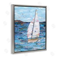 Jennifer Peck | Collaged Sailboat Scene