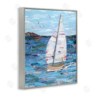 Jennifer Peck | Collaged Sailboat Scene