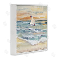 Audrey Jeanne Roberts | Watercolor Boat Beach View