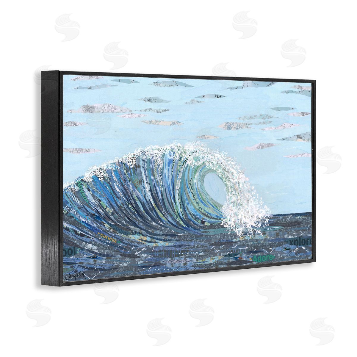 Big Kahuna Wave Black Frame Print Wall Art, Home Decor by Jennifer Peck