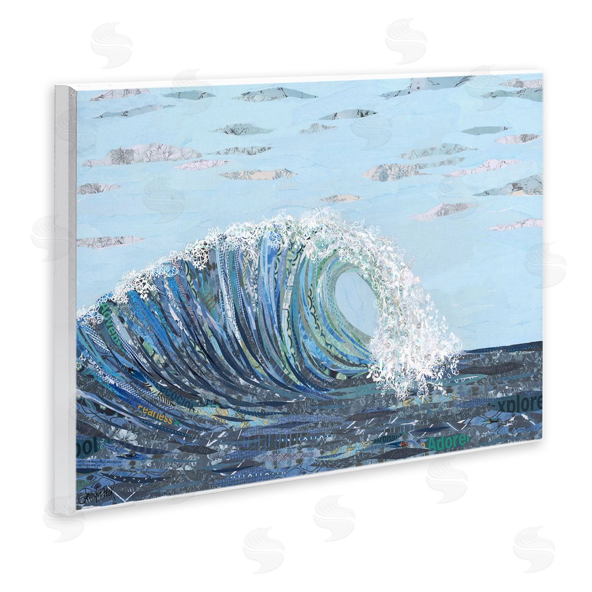 Big Kahuna Wave Wood Plaque Wall Art, Home Decor by Jennifer Peck