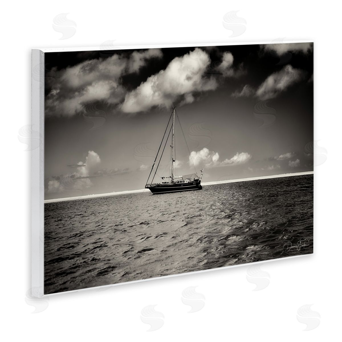 Clouds Over Big Ship Wood Plaque Wall Art, Home Decor by Dennis Frates