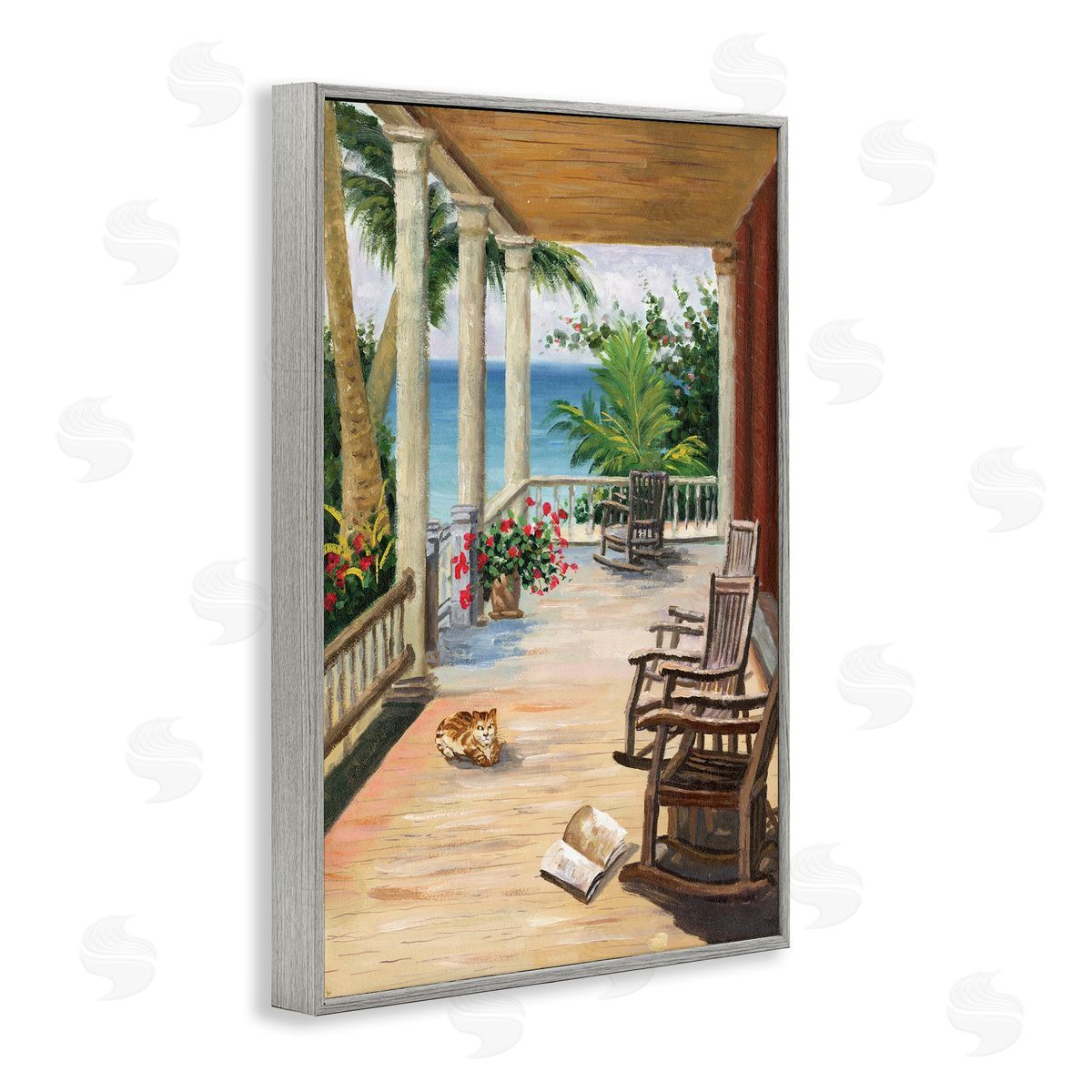 Coastal Cape Cabin Grey Frame Print Wall Art, Home Decor by Cloverfield and Co.