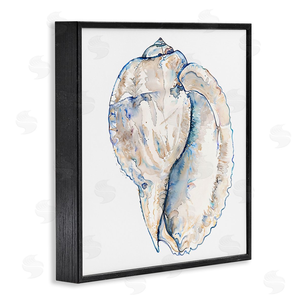 Conch Shell on White Black Frame Print Wall Art, Home Decor by Christine Zalewski