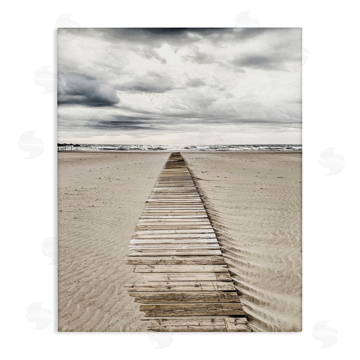Sand Covered Boardwalk Canvas Wall Art, Home Decor by Incado