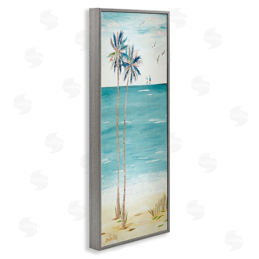 Jennifer Peck | Palms and Distant Boats