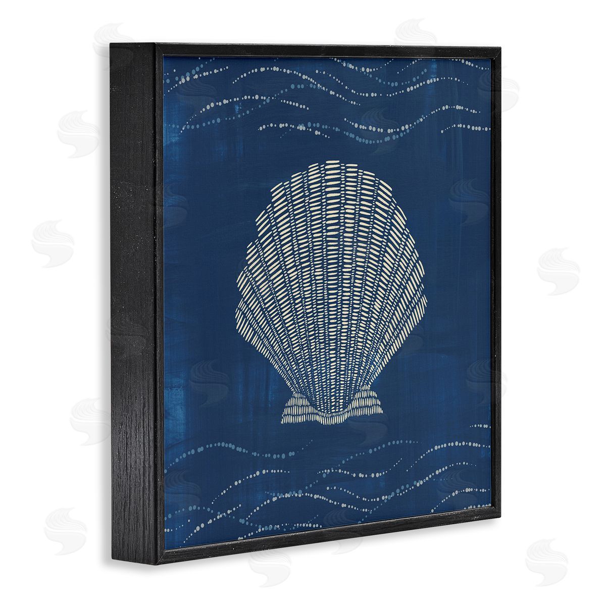 Clam Shell on Blue Black Frame Print Wall Art, Home Decor by Jetty Home, LLC