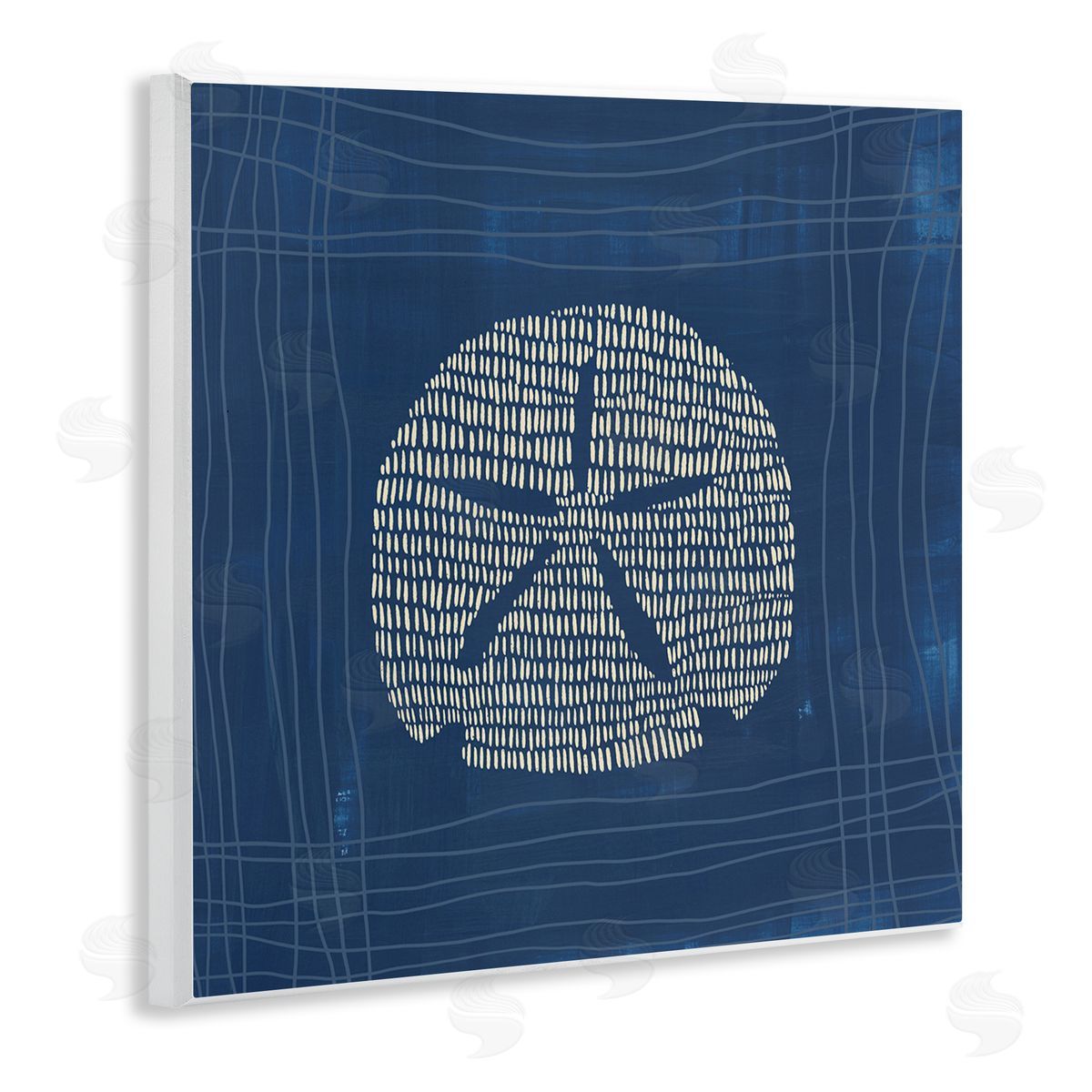 Sand Dollar on Blue Wood Plaque Wall Art, Home Decor by Jetty Home, LLC