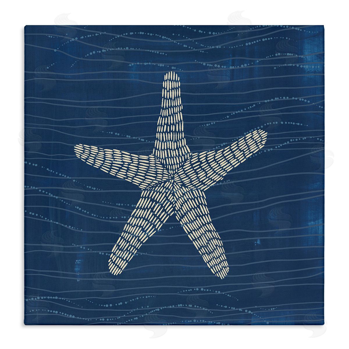 Starfish on Blue Canvas Wall Art, Home Decor by Jetty Home, LLC