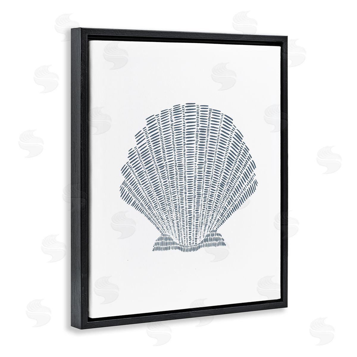 Minimal Sea Shell Black Floating Frame Canvas Wall Art, Home Decor by Jetty Home, LLC